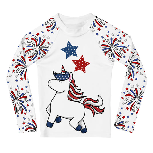 Kids Rash Guard for Girls | July 4th