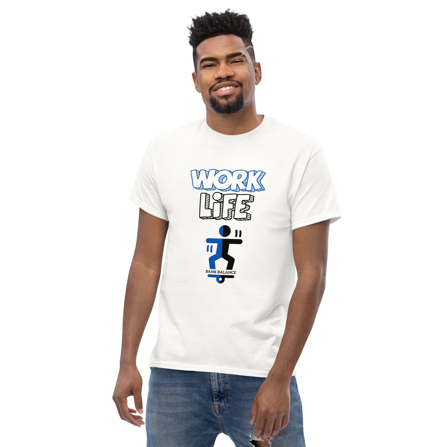 Work Life Balance | Men's Classic 100% Cotton T-Shirt