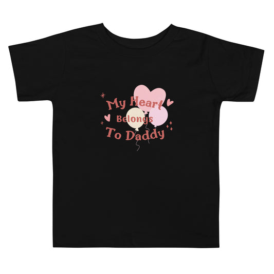 Toddler Girl Short Sleeve Tee for Valentine's Day