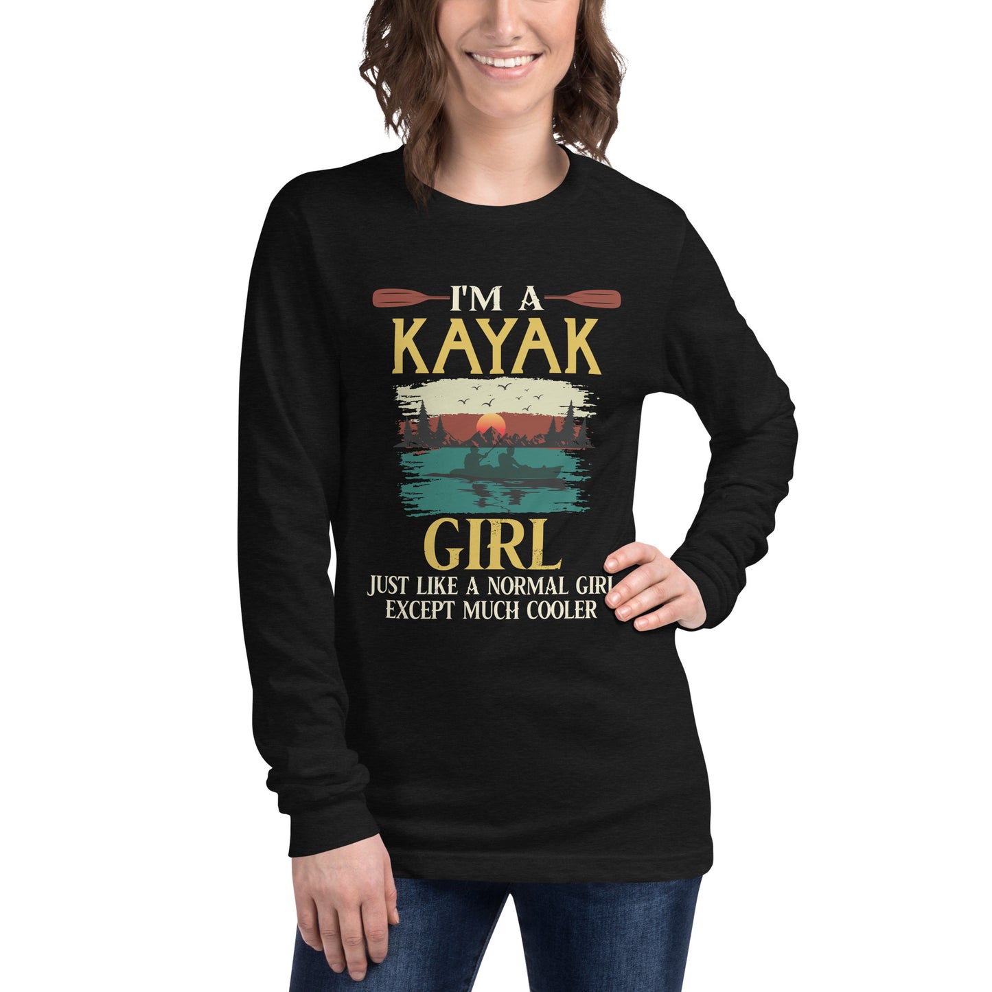 I am Kayak Girl | Women’s 100% Cotton Long Sleeve Tee